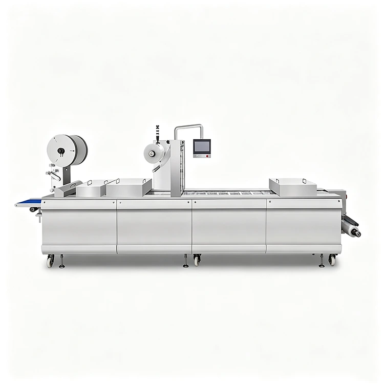 Automatisk dobbeltsidet aluminiumsfilm termoformende pakkemaskine